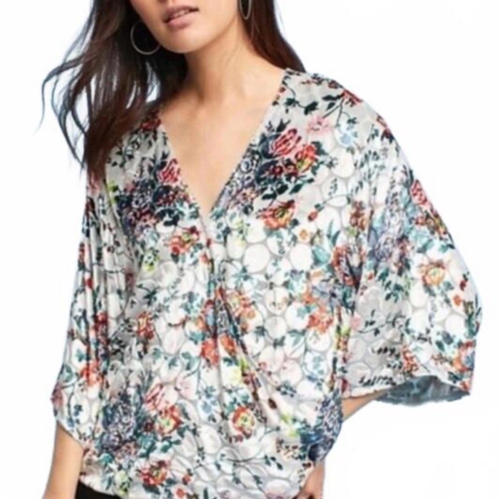Silk-Blend Anthropologie Velvet Blouse